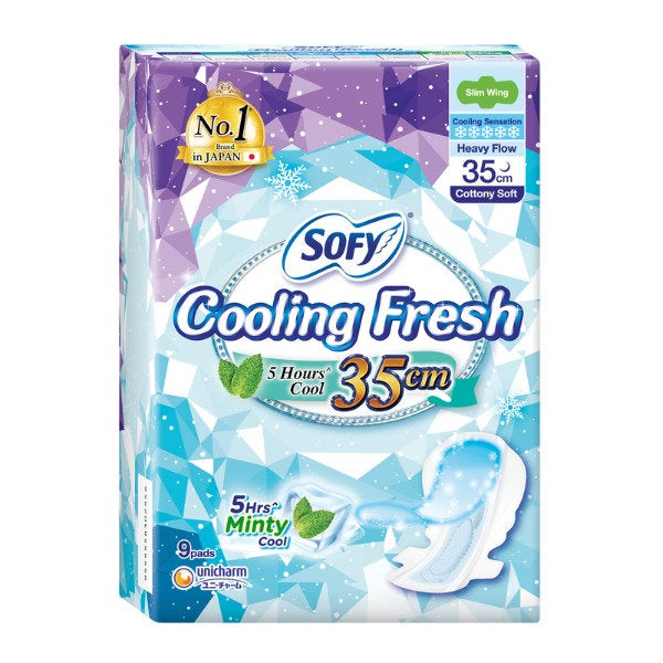 SOFY COOLING FRESH NIGHT SLIM WING 35CM 9S