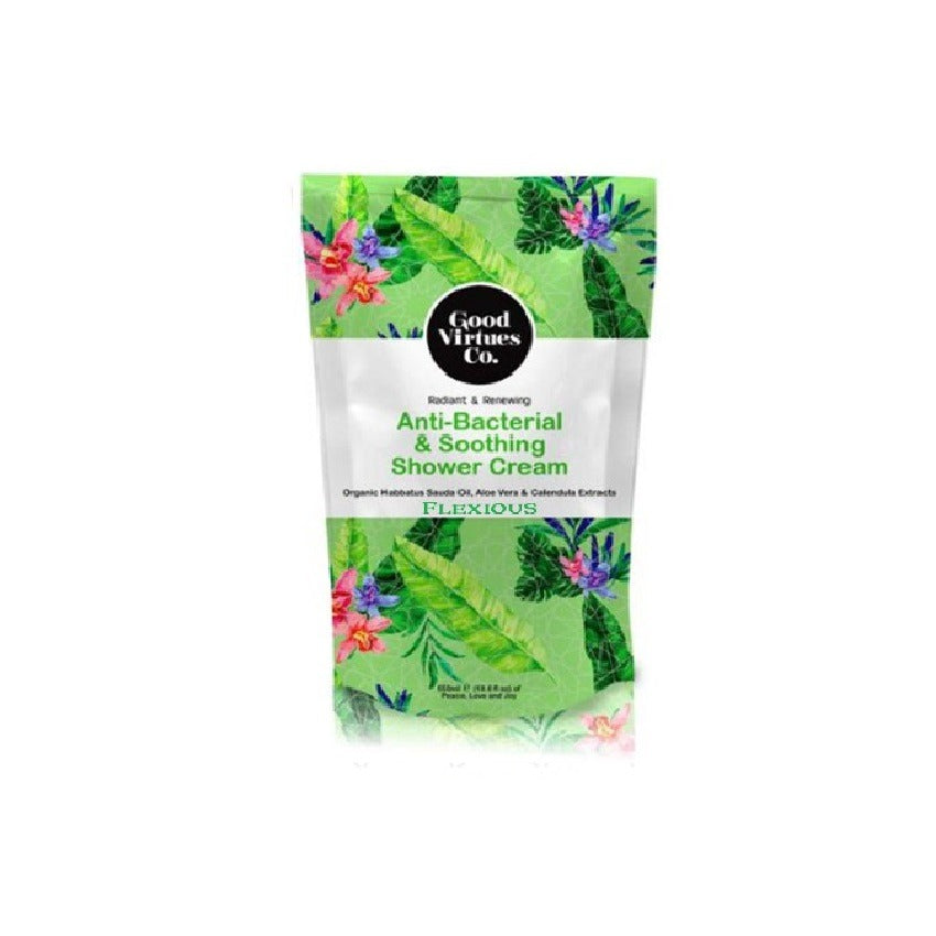 GVC SHOWER CREAM ANTI-BACTERIAL & SOOTHING REFILL 550ML