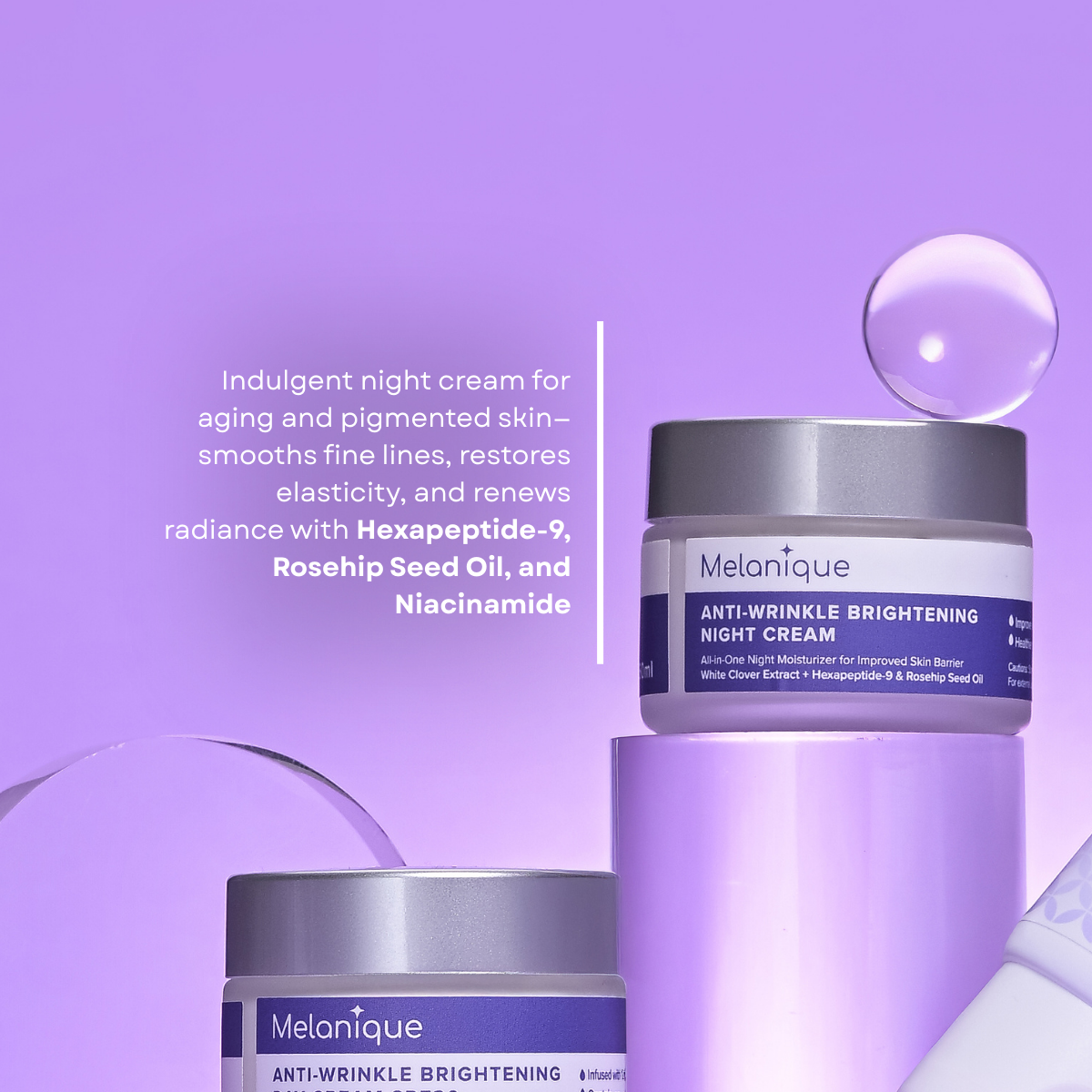 MELANIQUE ANTI-WRINKLE BRIGHTENING NIGHT CREAM 50ML