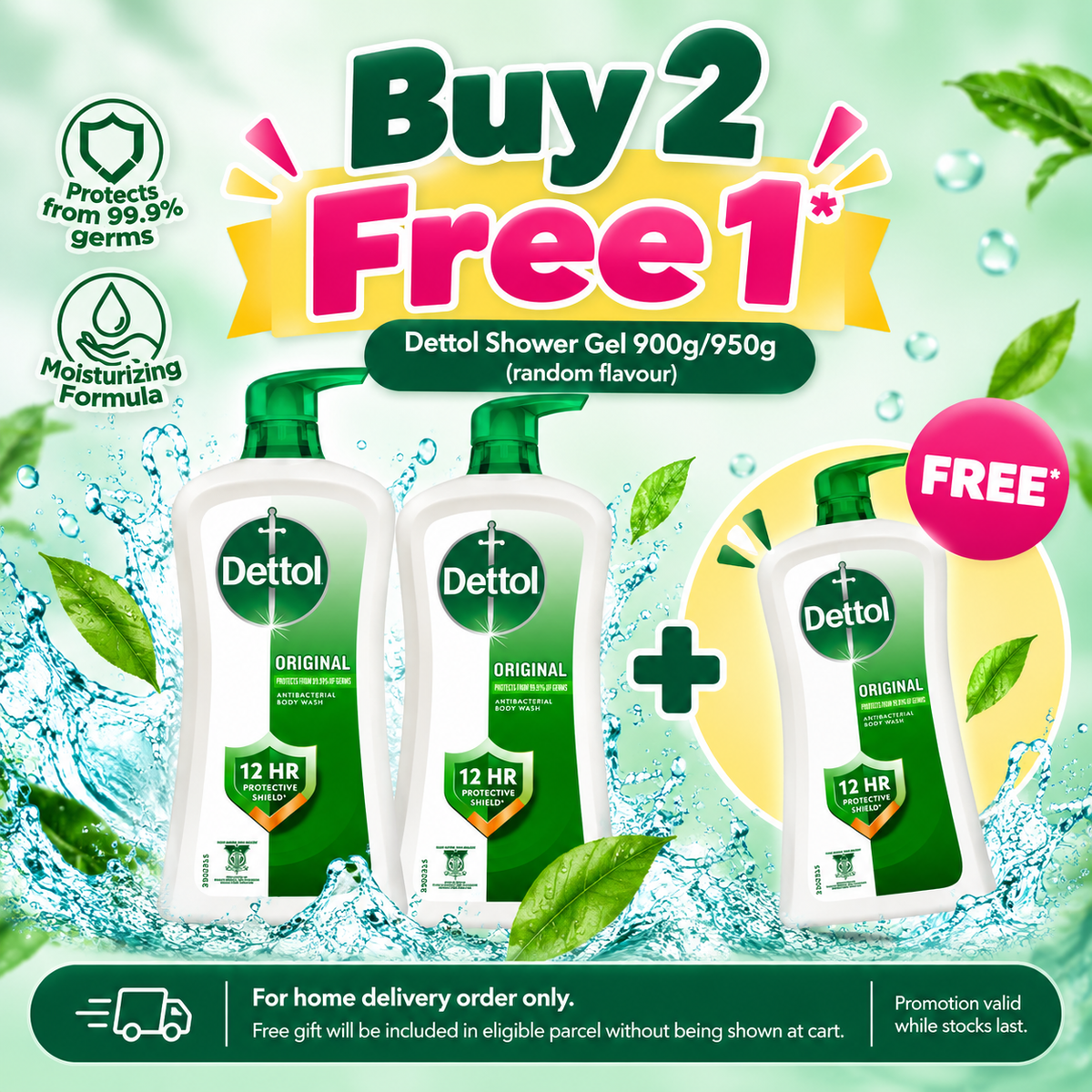 DETTOL SHOWER GEL ORIGINAL 900G