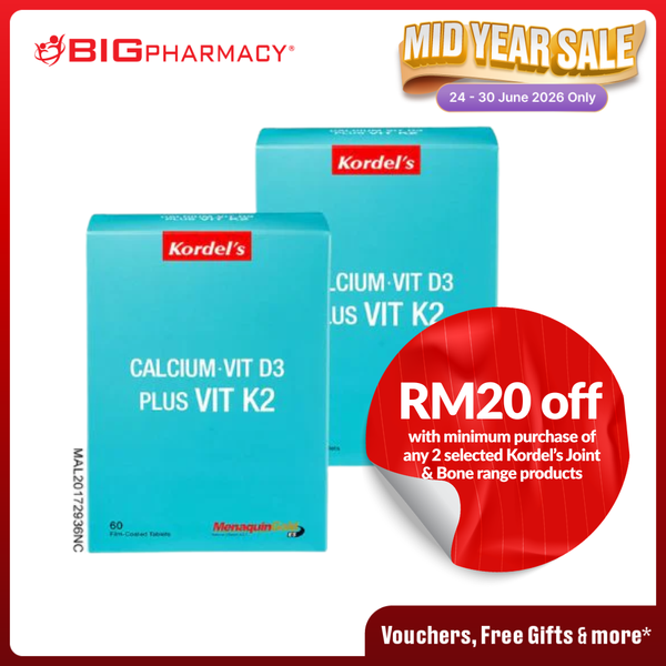 KORDELS CALCIUM VIT D3 PLUS K2 60SX2