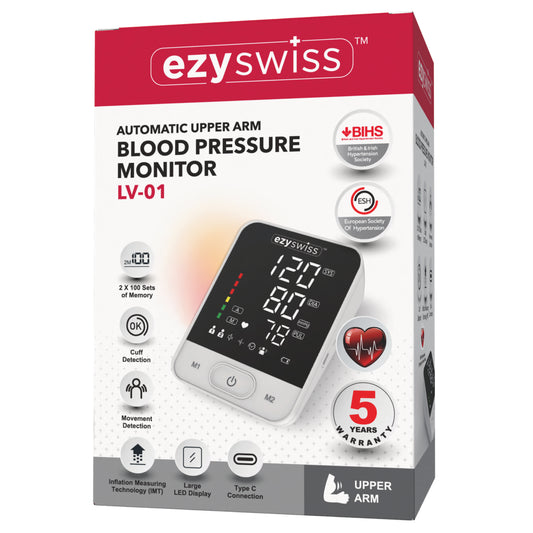EZYSWISS AUTOMATIC UPPER ARM BLOOD PRESSURE MONITOR LV-01