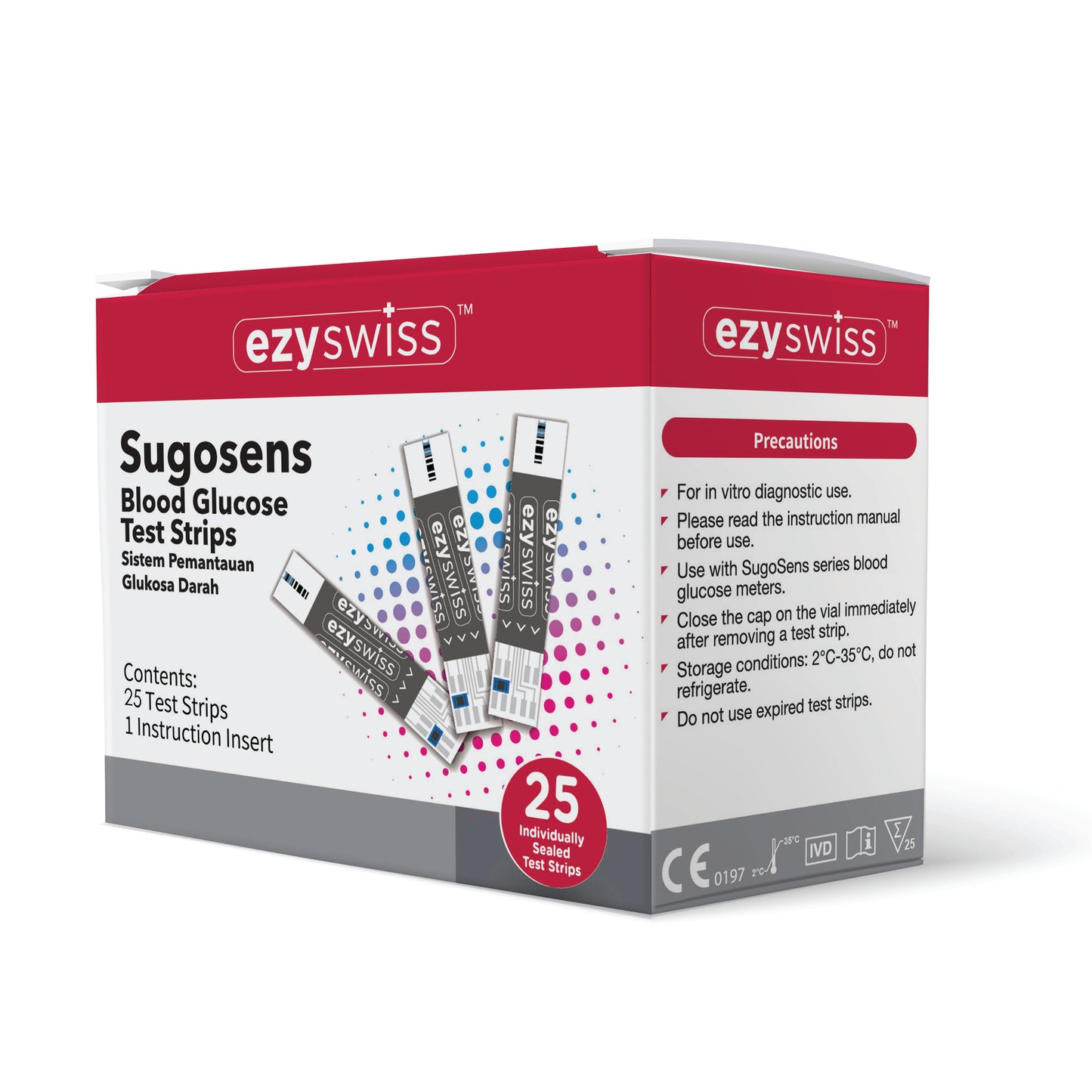SUGOSENS BLOOD GLUCOSE STRIPS 25S