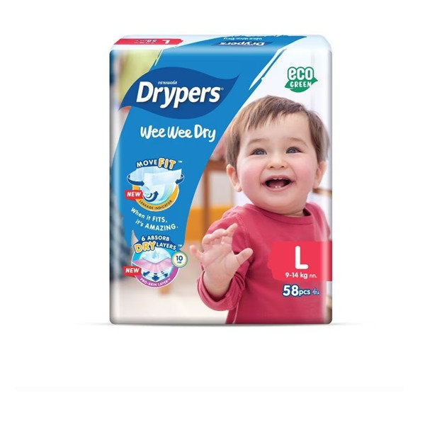 DRYPERS WEE WEE DRY L 58S X 3