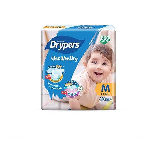 DRYPERS WEE WEE DRY M 60S X 3
