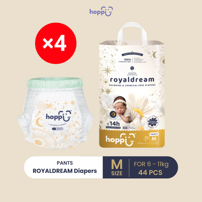 HOPPI ROYAL DREAM PANTS DIAPERS M 44S X4