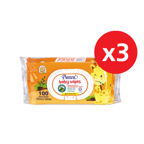 PUREEN BABY WIPE FRAGRANCE-FREE 100SX6