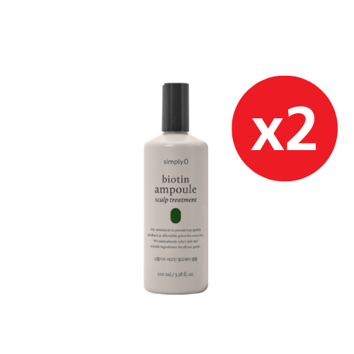 SIMPLY O BIOTIN AMPOULE SCALP TREATMENT 100ML X2
