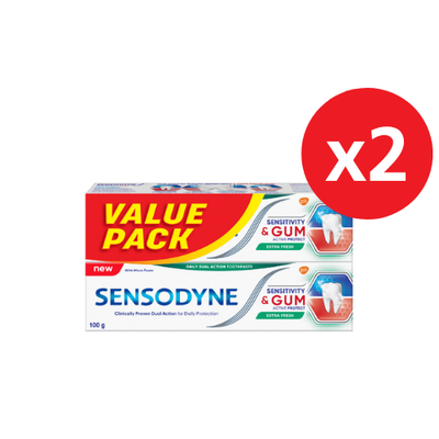 SENSODYNE SENSITIVITY + GUM EXTRA FRESH TOOTHPASTE 100G X 4