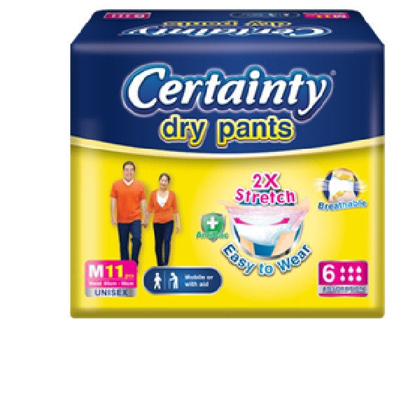 CERTAINTY DRY PANTS ADULT REGULAR M 65-90CM 10S X 8