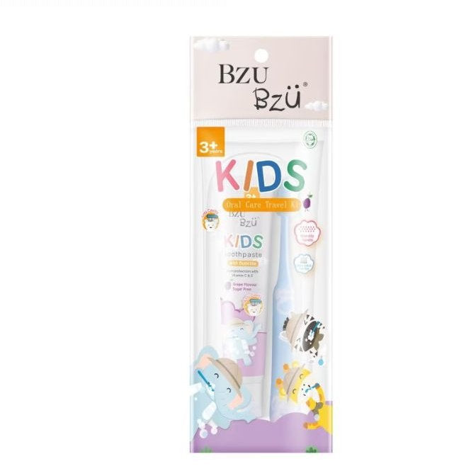 BZU BZU KIDS ORAL CARE TRAVEL KIT -GRAPE