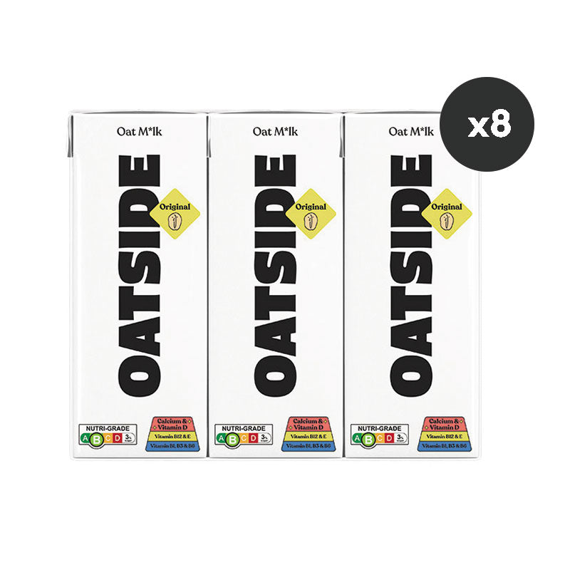 OATSIDE PLAIN OAT MILK 180ML 3S X 8