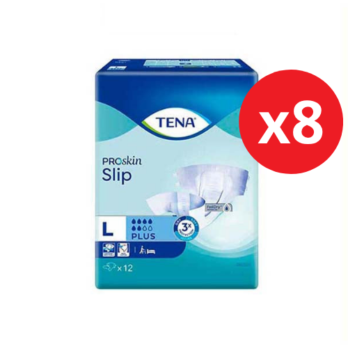 TENA Plus Adult Diaper - Tape (L - 12s × 8)