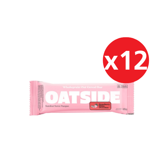 OATSIDE OAT CEREAL BAR STRAWBBERY 18G × 12