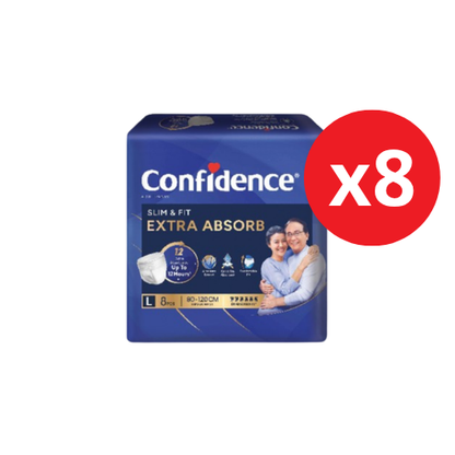 CONFIDENCE EXTRA ABSORB PANTS L 8S X 8