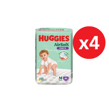 HUGGIES AIR SOFT PANTS M 46S × 4
