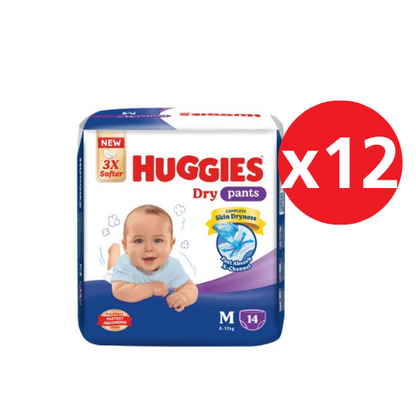 HUGGIES DRY PANTS M 14S × 12