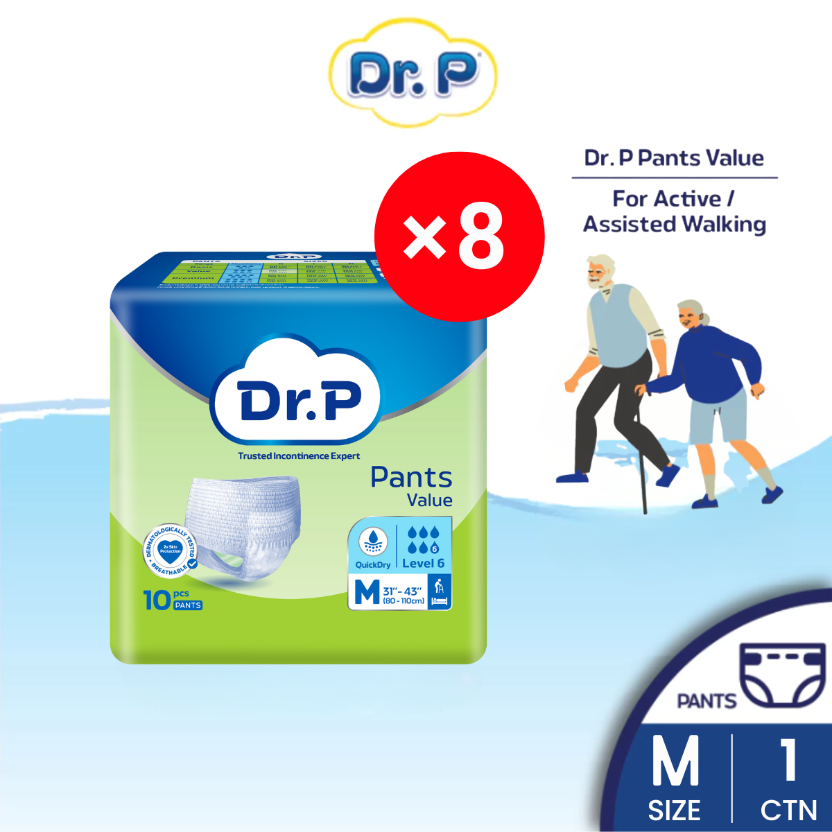 Dr P Pants Value M 10S × 8
