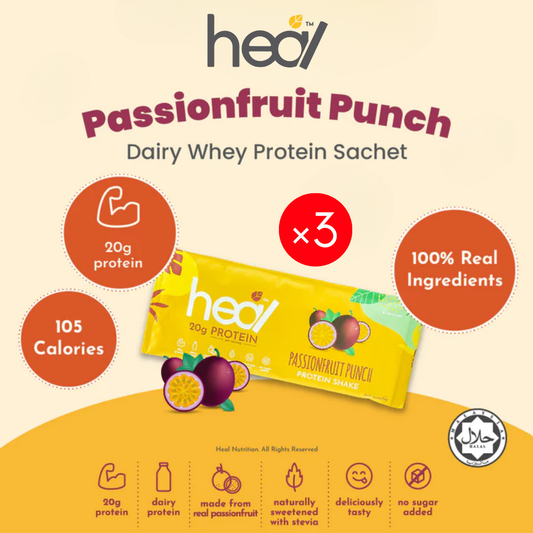 HEAL PASSIONFRUIT PUNCH PROTEIN 30G x 3