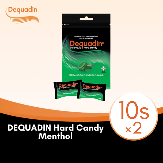 DEQUADIN HARD CANDY MENTHOL POUCH 10S × 2