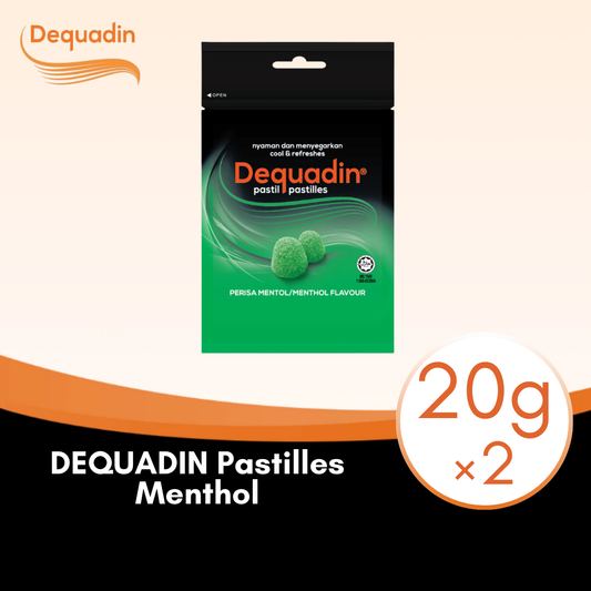DEQUADIN PASTILLES MENTHOL 20G × 2