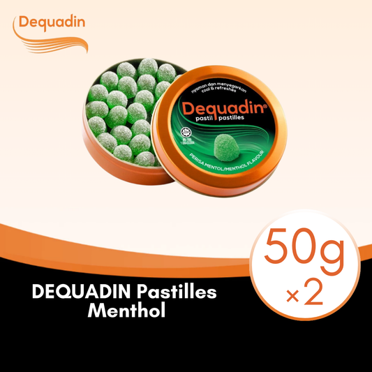 DEQUADIN MENTHOL PASTILLE 50G × 2