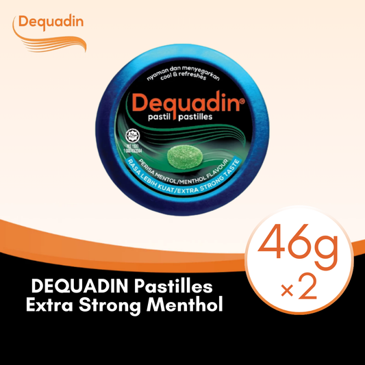 DEQUADIN PASTILLE XT STG MENTHOL 46G × 2