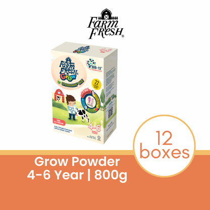 FARM FRESH Grow Powder 4-6 Years 800g × 12