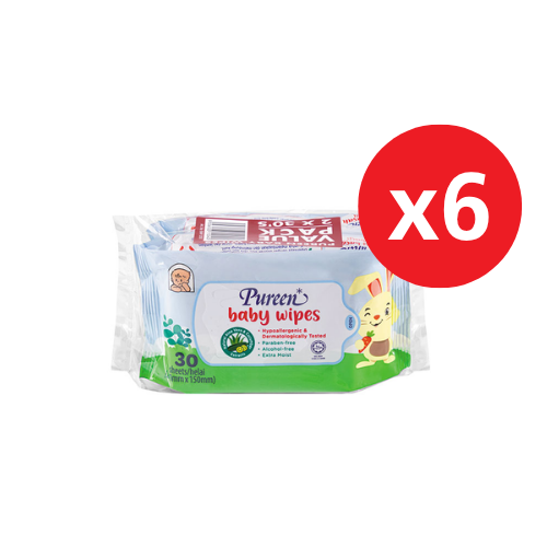 PUREEN BABY WIPES (BLUE)(BWP 2030) 30S x 12