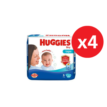 HUGGIES DRY SJP S 80S × 4