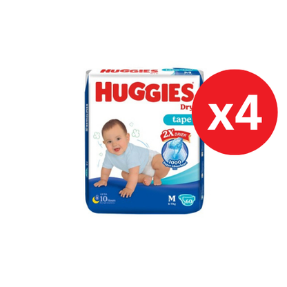 HUGGIES DRY SJP M 60S × 4