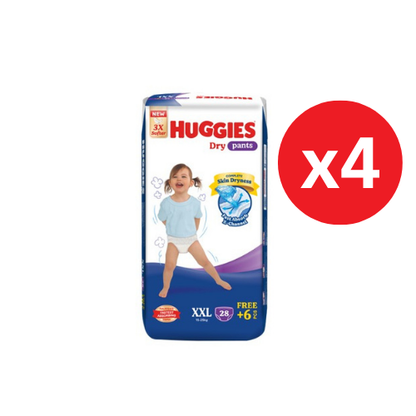 HUGGIES DRY PANTS SJP XXL 32S × 4