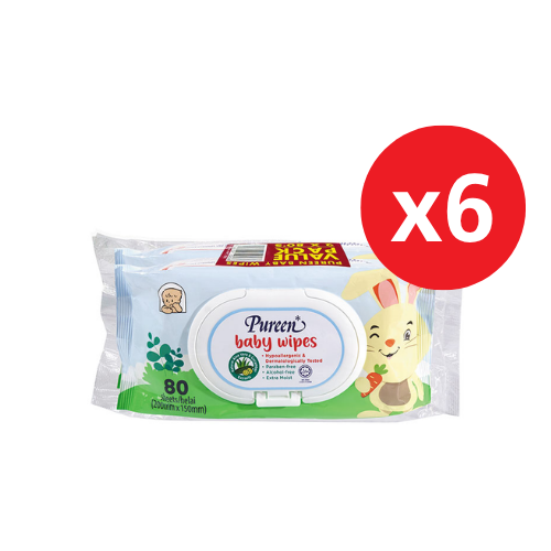 PUREEN BABY WIPES (BLUE)(BWC 2080) 80S x 12