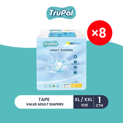 TRUPAL ADULT DIAPERS VALUE XL/XXL 10S  × 8