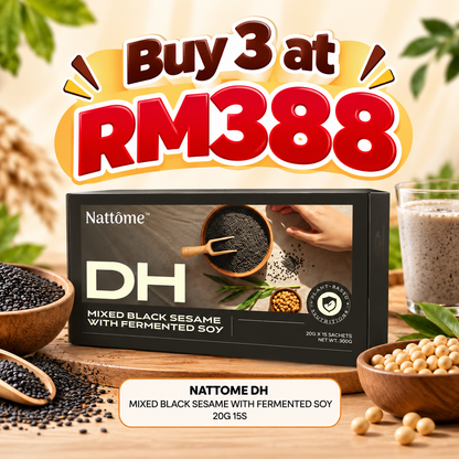 NATTOME DH MIXED BLACK SESAME WITH FERMENTED SOY 20G 15S x3