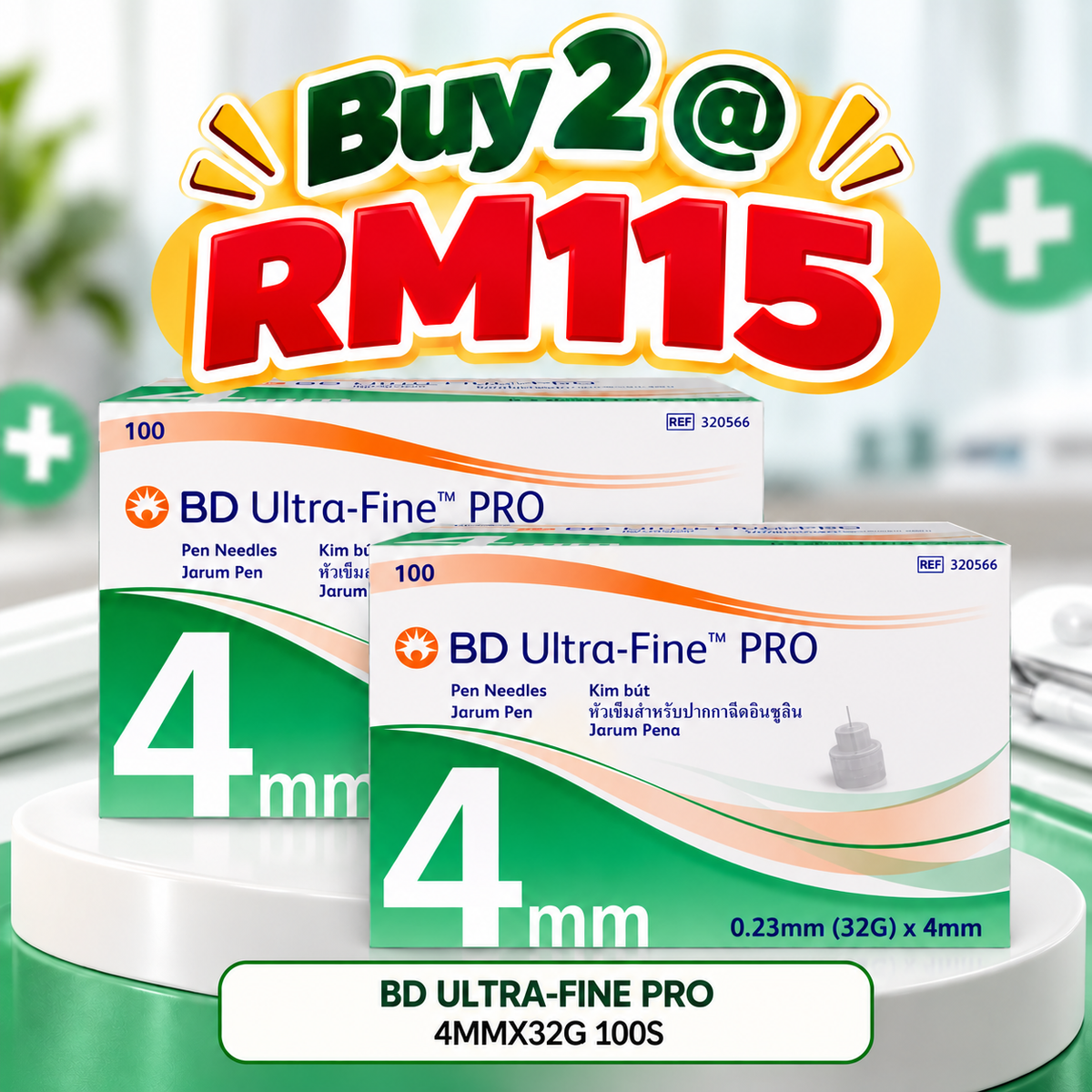 BD ULTRA-FINE PRO 4MMX32G 100S x2