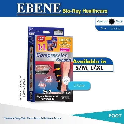 EBENE BIO-RAY COMPRESSION SOCKS S/M