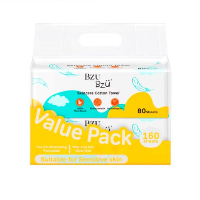 BZU BZU SKINCARE COTTON TOWEL 80S X 2