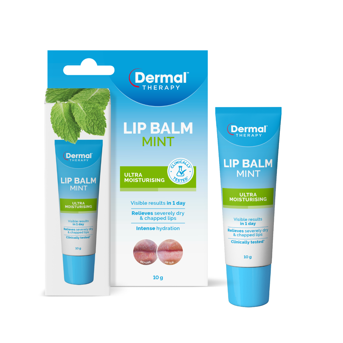 DERMAL THERAPY LIP BALM MINT 10G