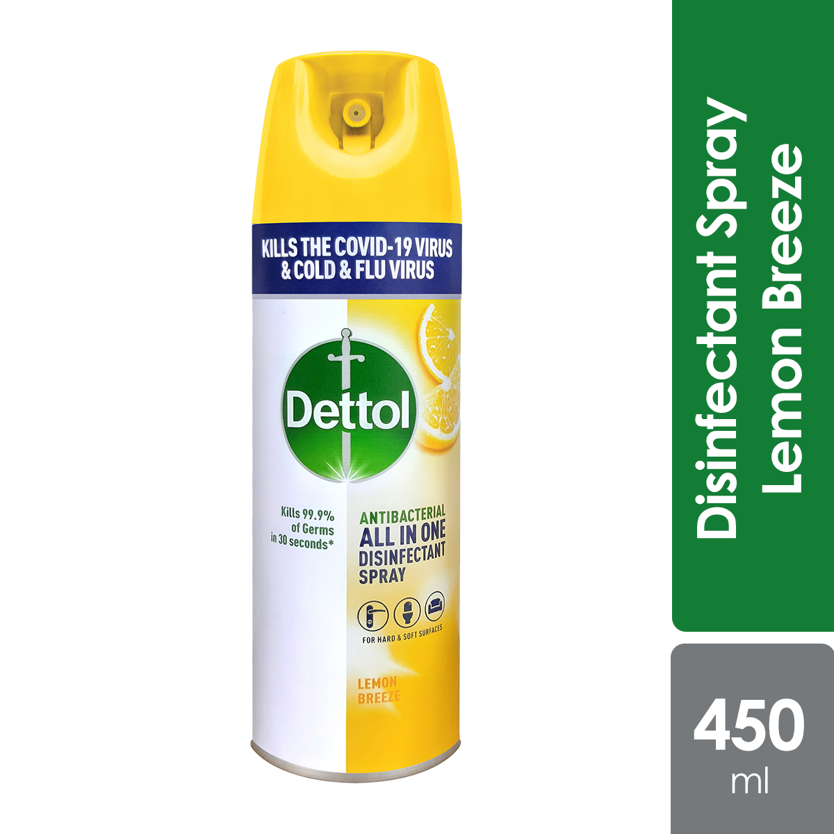 DETTOL SPRAY LEMON 450ML