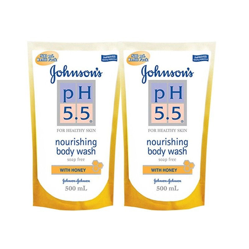 JOHNSON PH5.5 HONEY BODY WASH 500ML X 2