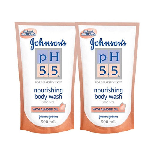 JOHNSON PH5.5 ALMOND OIL BODY WASH 500ML X 2