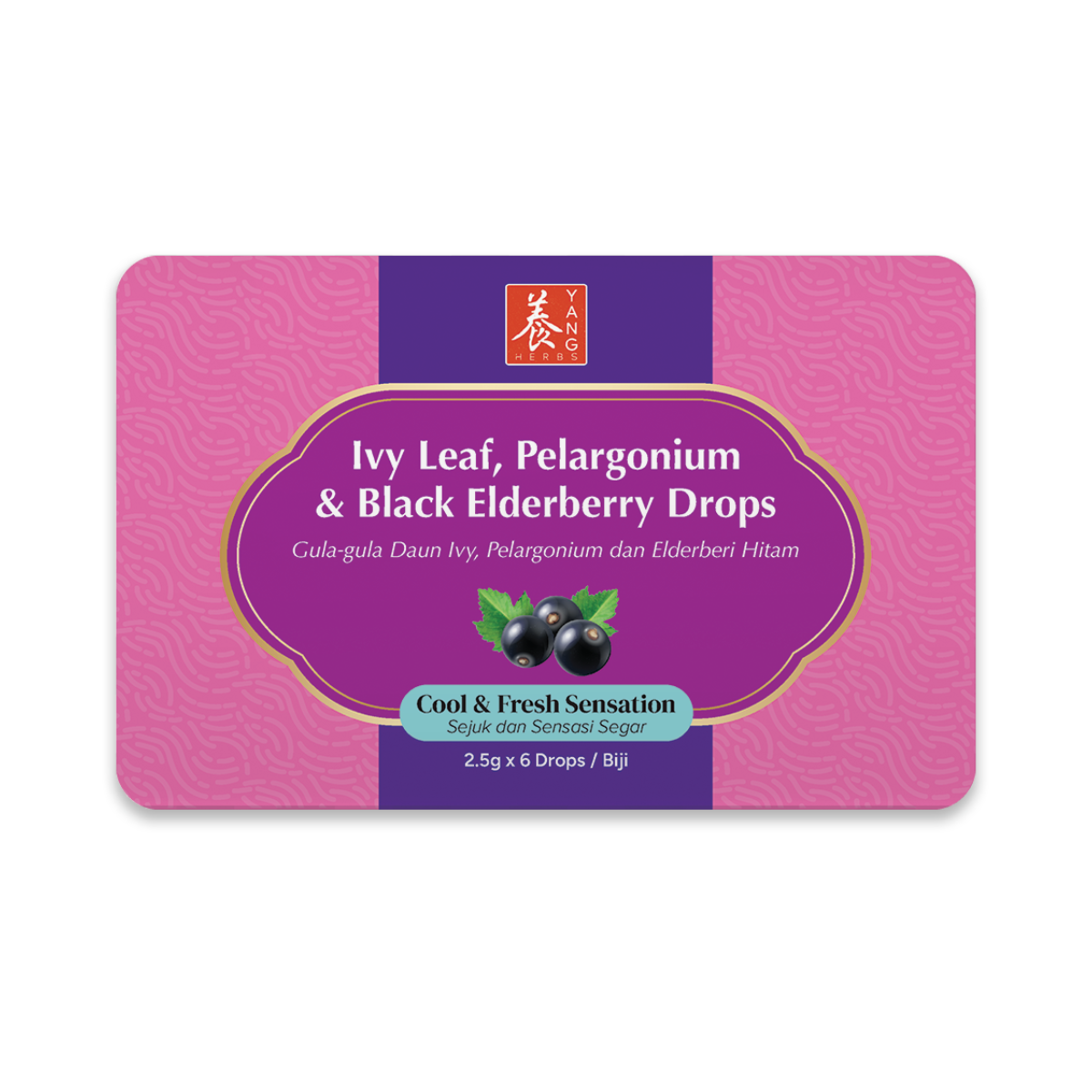 YANG HERBS IVY LEAF PELARGONIUM & BLACK ELDERBERRY DROPS 2.5G