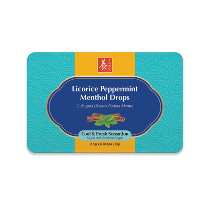 YANG HERBS LICORICE PEPPERMINT MENTHOL DROPS 2.5G