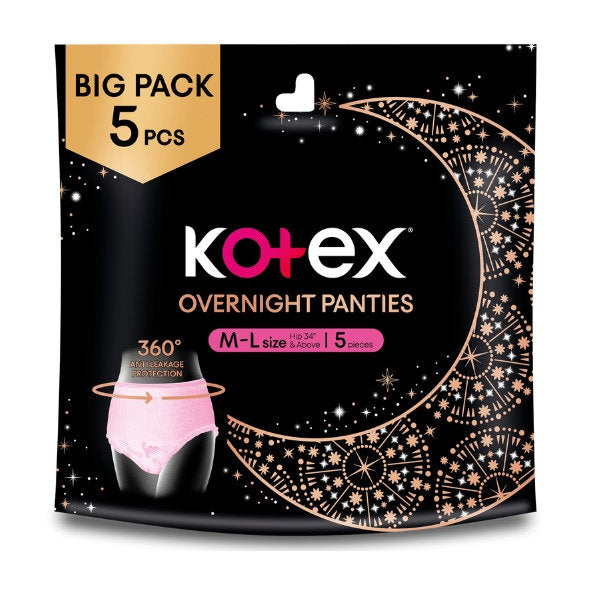 KOTEX OVERNIGHT PANTIES M/L BIG PACK 5S