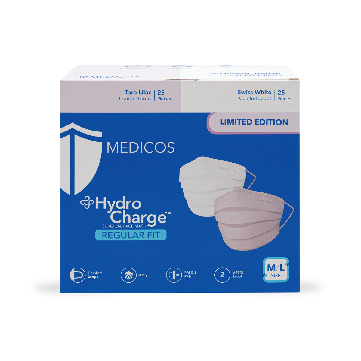 MEDICOS 4PLY HYDROCHARGE REGULAR FIT DUO TARO LILAC 50S