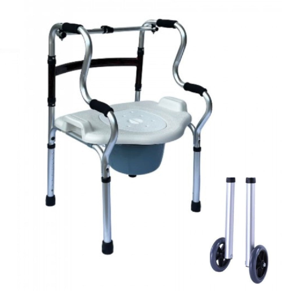 GREEN CITY COMMODE CHAIR & WALKER WITH BUCKET WYCM
