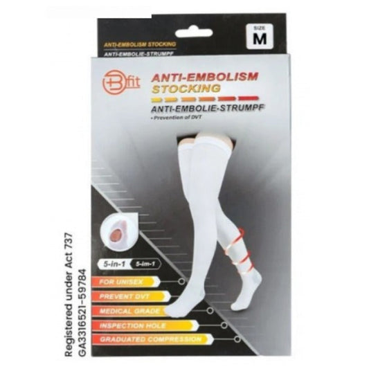 BFIT 5IN1 E164 TED 18MMHG THIGH HIGH M