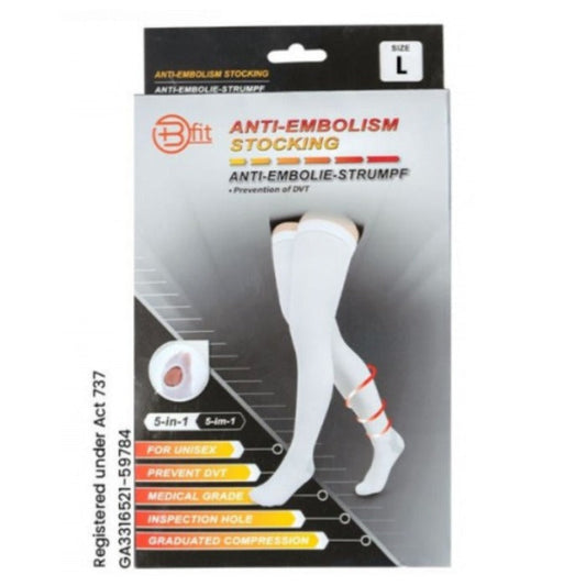 BFIT 5IN1 E164 TED 18MMHG THIGH HIGH L