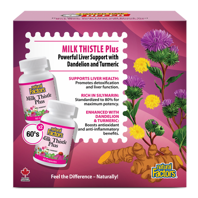 NATURAL FACTORS MILK THISTLE PLUS 60SX2